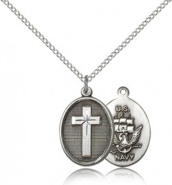 Navy Cross Pendant, Sterling Silver [BL5026]