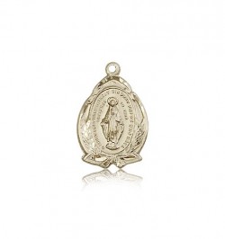 Miraculous Medal, 14 Karat Gold [BL5191]