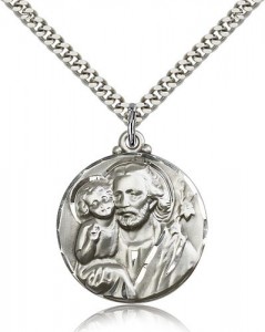 St. Joseph Medal, Sterling Silver [BL5891]