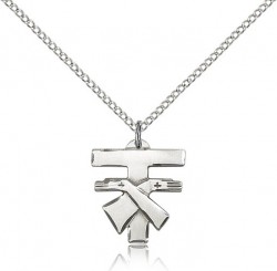 Franciscan Cross Pendant, Sterling Silver [BL6822]