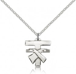 Franciscan Cross Pendant, Sterling Silver [BL6822]