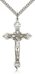 Crucifix Pendant, Sterling Silver [BL4672]