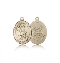 Guardian Angel Coast Guard Medal, 14 Karat Gold, Medium [BL0095]
