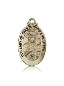 Our Lady of Czestochowa Medal, 14 Karat Gold [BL6863]