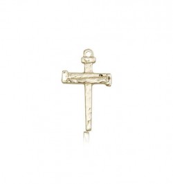 Nail Cross Pendant, 14 Karat Gold [BL3999]