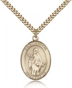 St. Amelia Medal, Gold Filled, Large [BL0684]