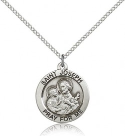 St. Joseph Medal, Sterling Silver [BL5700]
