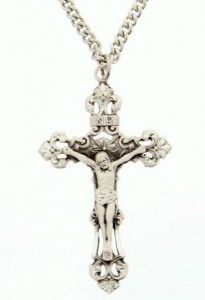 Crucifix Pendant, Sterling Silver [BL4708]