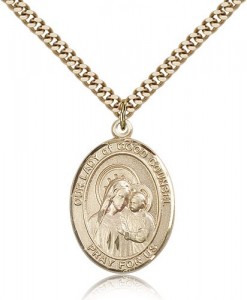 Our Lady of Good Counsel Medal, Gold Filled, Large [BL0294]