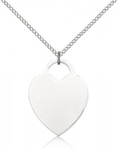 Heart Medal, Sterling Silver [BL5550]