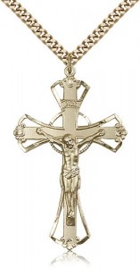 Crucifix Pendant, Gold Filled [BL4691]