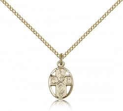 5 Way Cross Pendant, Gold Filled [BL5096]