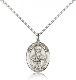 St. Alexander Sauli Medal, Sterling Silver, Medium [BL0634]
