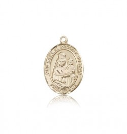 Our Lady of Prompt Succor Medal, 14 Karat Gold, Medium [BL0427]