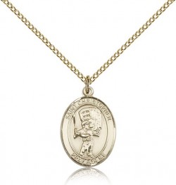 St. Christopher Baseball Medal, Gold Filled, Medium [BL1152]