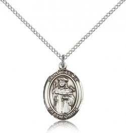 St. Casimir of Poland Medal, Sterling Silver, Medium [BL1016]