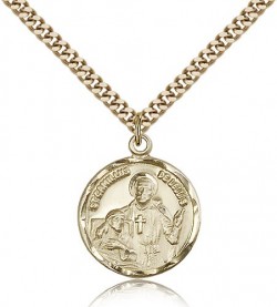 St. Camillus of Lellis Medal, Gold Filled [BL6302]