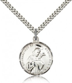 St. Francis of Assisi Medal, Sterling Silver [BL4160]