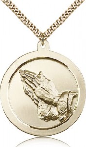 Praying Hand Medal, Gold Filled [BL5325]
