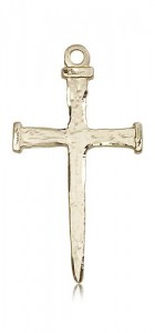 Nail Cross Pendant, 14 Karat Gold [BL4150]