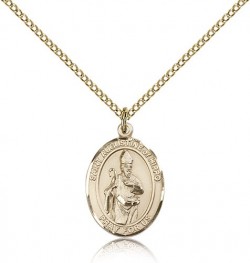 St. Augustine of Hippo Medal, Gold Filled, Medium [BL0811]