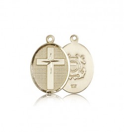 Coast Guard Cross Pendant, 14 Karat Gold [BL5015]