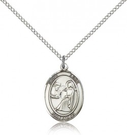 St. Luke the Apostle Medal, Sterling Silver, Medium [BL2677]