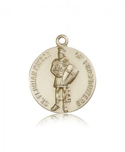 St. Florain Medal, 14 Karat Gold [BL6457]