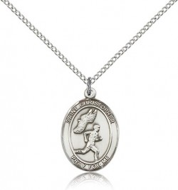 St. Christopher Track &amp; Field Medal, Sterling Silver, Medium [BL1485]