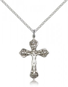 Crucifix Pendant, Sterling Silver [BL4762]