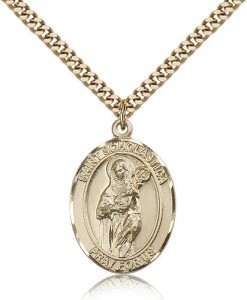 St. Scholastica Medal, Gold Filled, Large [BL3342]