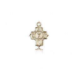 Communion 5 Way Cross Pendant, 14 Karat Gold [BL5040]