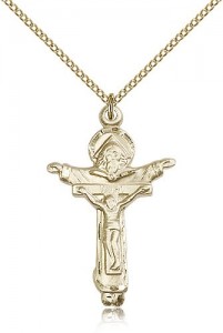 Trinity Crucifix Pendant, Gold Filled [BL4116]
