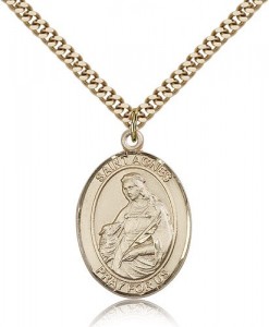 St. Agnes of Rome Medal, Gold Filled, Large [BL0603]