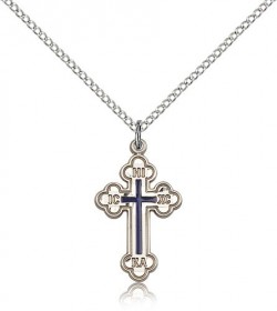 Russian Cross Pendant, Sterling Silver [BL4372]