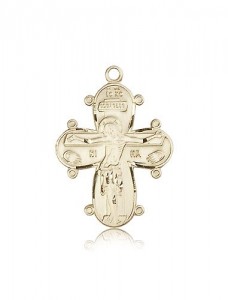 Christine Cross Pendant, 14 Karat Gold [BL4361]