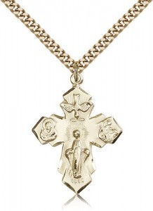 4 Way Cross Pendant, Gold Filled [BL4097]