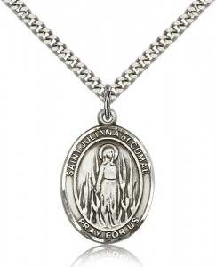 St. Juliana Medal, Sterling Silver, Large [BL2490]