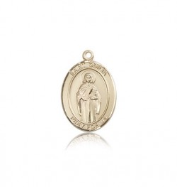 St. Odilia Medal, 14 Karat Gold, Medium [BL2977]