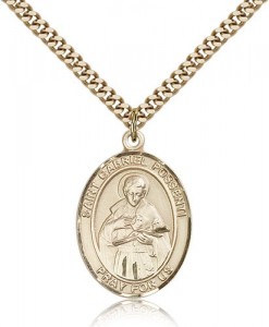 St. Gabriel Possenti Medal, Gold Filled, Large [BL1846]