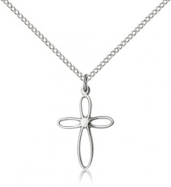 Loop Cross Pendant, Sterling Silver [BL5267]