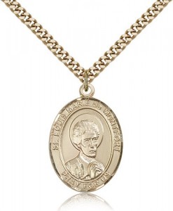 St. Louis Marie De Montfort Medal, Gold Filled, Large [BL2622]