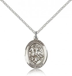 St. George Medal, Sterling Silver, Medium [BL1933]