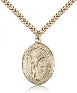 St. Kenneth Medal, Gold Filled, Large [BL2541]