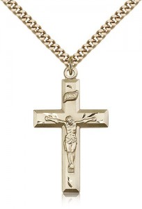 Crucifix Pendant, Gold Filled [BL5363]