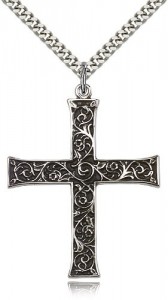 Cross Pendant, Sterling Silver [BL6716]