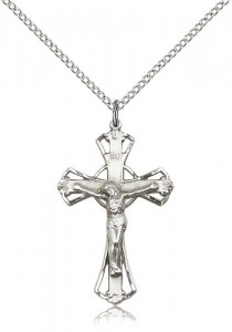 Crucifix Pendant, Sterling Silver [BL4753]