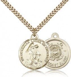 Coast Guard Guardain Angel Medal, Gold Filled [BL4427]
