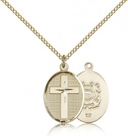 Coast Guard Cross Pendant, Gold Filled [BL5008]