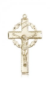 Crucifix Pendant, 14 Karat Gold [BL4683]